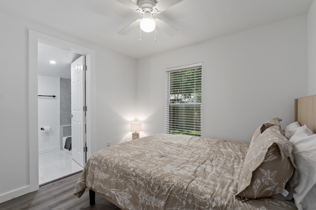 19 Phillips St, Saint Augustine, FL 32084 - bedroom featuring wood finished floors, ceiling fan, and baseboards