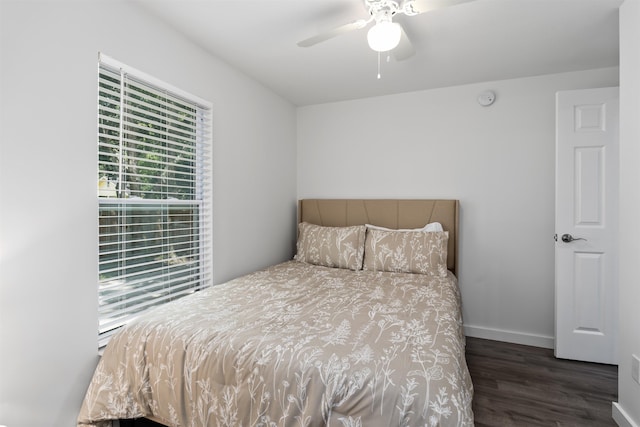 19 Phillips St, Saint Augustine, FL 32084 - bedroom with ceiling fan, baseboards, and wood finished floors