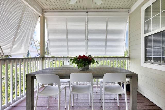 view of sunroom / solarium