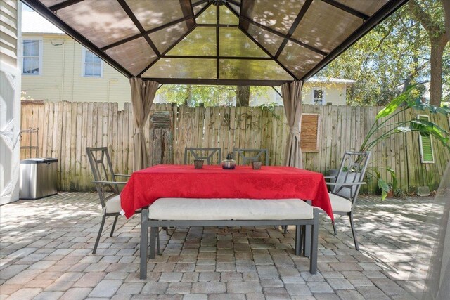 56 Dumas St, Saint Augustine, FL 32084 - view of patio with fence and a gazebo