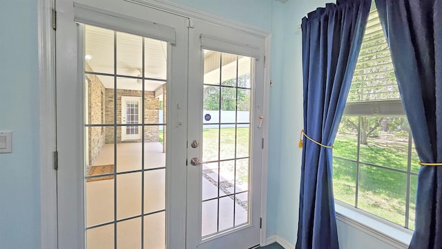 entryway with plenty of natural light