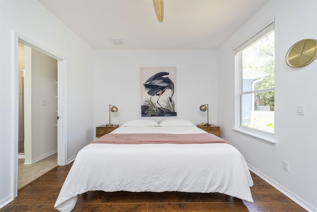 1036 Saltwater Cir, Saint Augustine, FL 32080 - bedroom with wood finished floors and ceiling fan