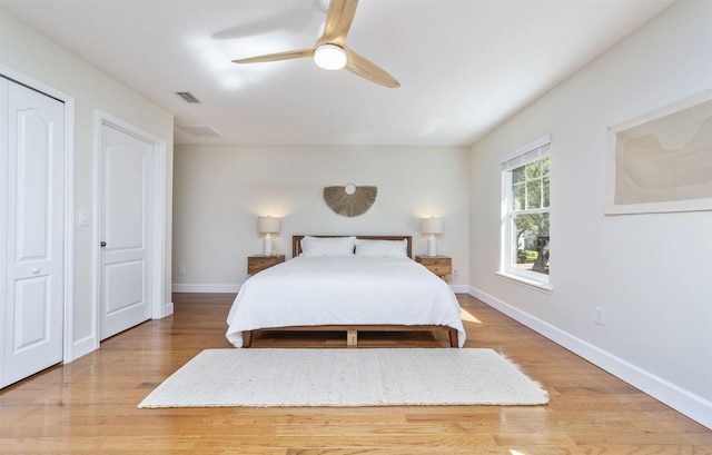1036 Saltwater Cir, Saint Augustine, FL 32080 - bedroom featuring wood finished floors and ceiling fan