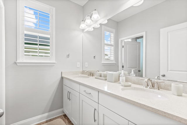 bathroom with vanity