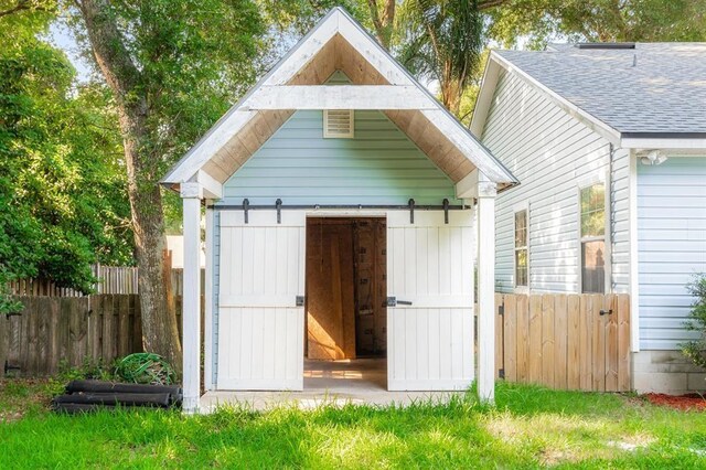 view of outbuilding