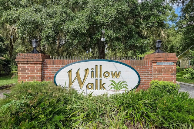 view of community sign