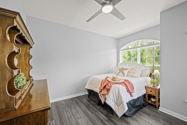225 Old Village Center Cir Unit 4308, Saint Augustine, FL 32084 - bedroom featuring dark wood-style flooring and a ceiling fan