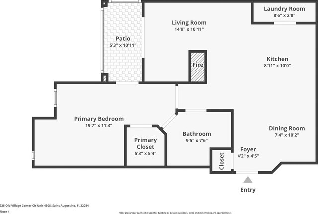 225 Old Village Center Cir Unit 4308, Saint Augustine, FL 32084 - view of floor plan / room layout