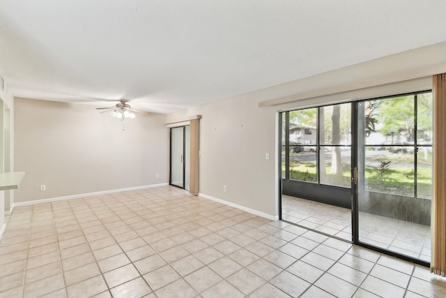 3 Tarragona Ct, Saint Augustine, FL 32086 - unfurnished room with a ceiling fan, light tile patterned floors, and baseboards