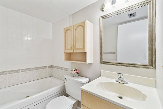 3 Tarragona Ct, Saint Augustine, FL 32086 - full bathroom with toilet, a bathtub, and vanity