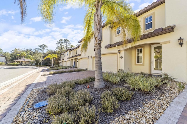 view of home's exterior with a garage