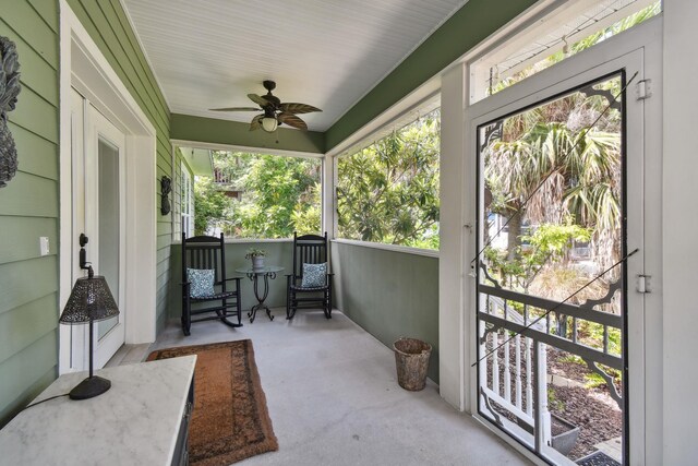 doorway to property with a porch