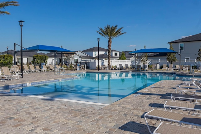 view of pool with a patio area