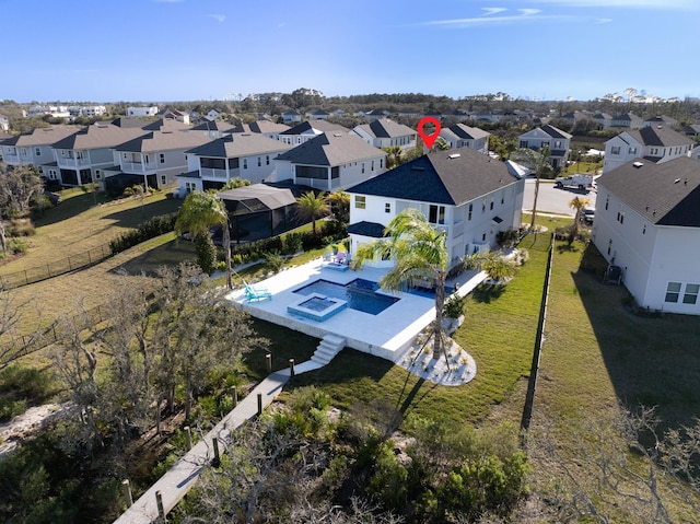 drone / aerial view featuring a residential view