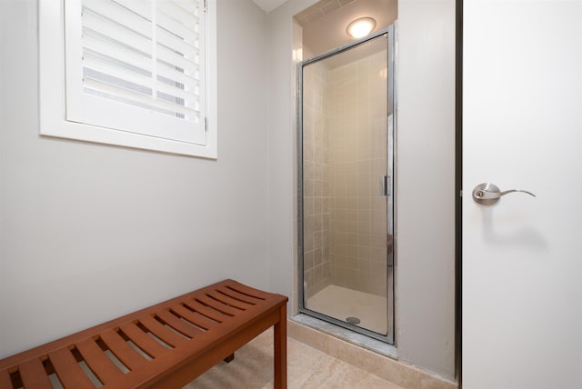 bathroom with walk in shower