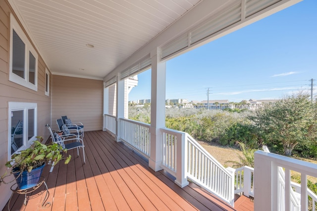 view of wooden deck