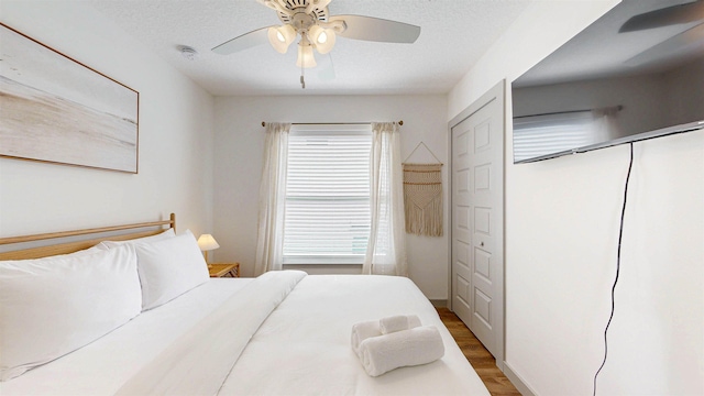 16/18/20 Inlet Pl, Saint Augustine, FL 32080 - bedroom with wood finished floors and a ceiling fan