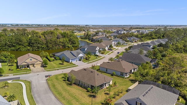 443 Pescado Dr, Saint Augustine, FL 32095 - bird's eye view featuring a water view and a residential view