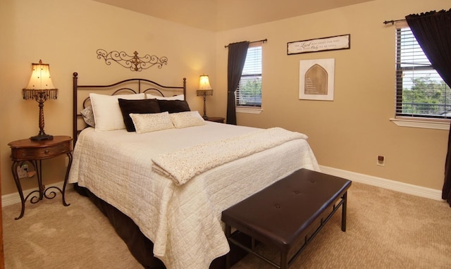 view of carpeted bedroom