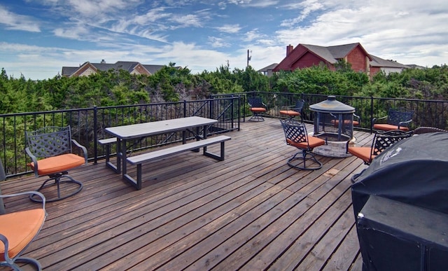 view of wooden terrace