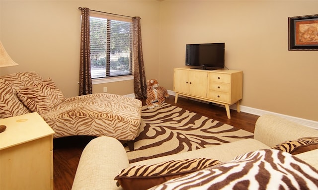 interior space featuring dark hardwood / wood-style floors