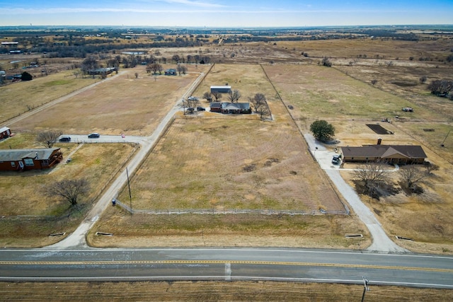 drone / aerial view with a rural view