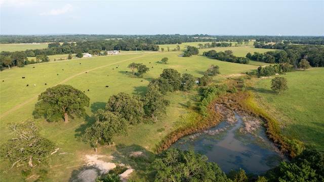 aerial view featuring a rural view