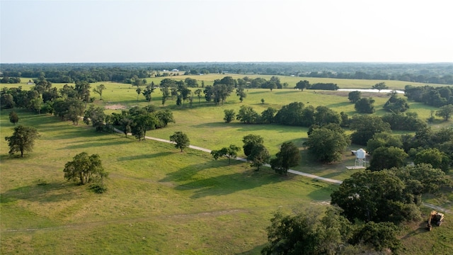 aerial view featuring a rural view