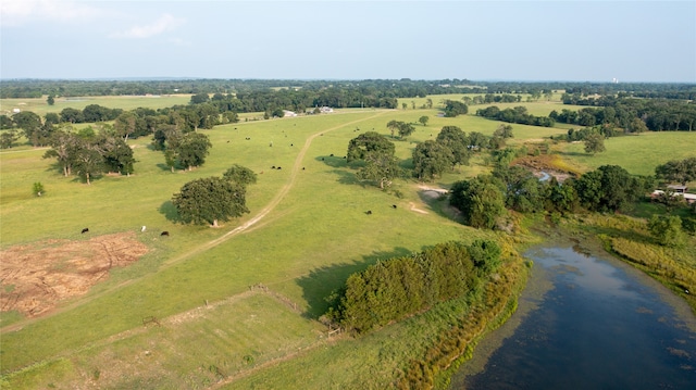 drone / aerial view with a rural view