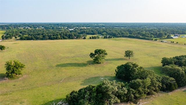 bird's eye view with a rural view