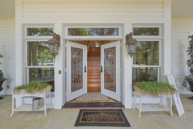 view of doorway to property