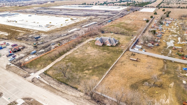 aerial view with a rural view