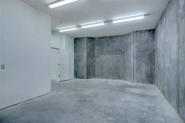 empty room with concrete floors