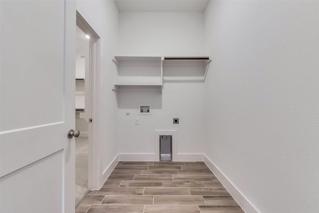 laundry room featuring electric dryer hookup, gas dryer hookup, and hookup for a washing machine