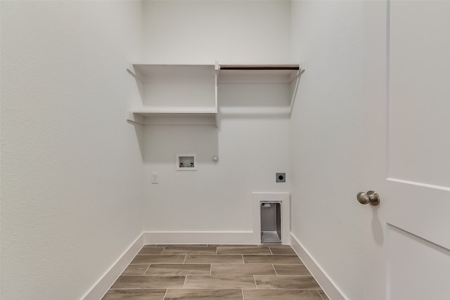 laundry room featuring hookup for an electric dryer, washer hookup, and gas dryer hookup