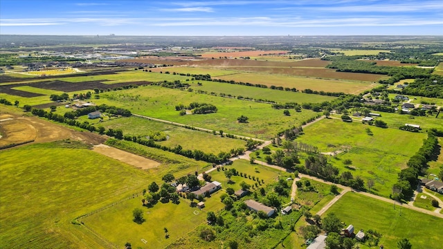 aerial view with a rural view