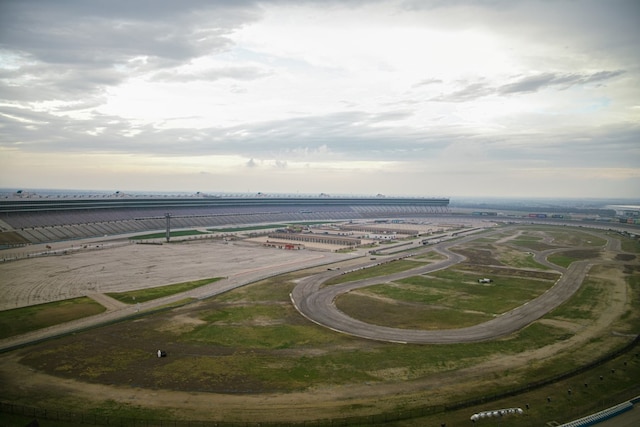 drone / aerial view with a rural view