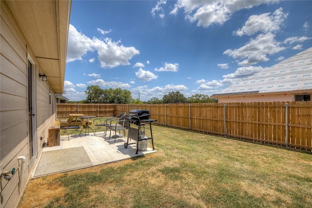 view of yard featuring a patio area