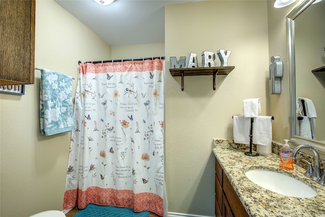 bathroom with oversized vanity