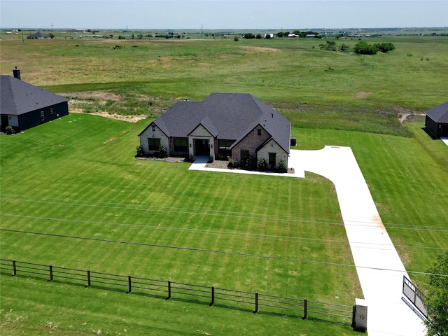 drone / aerial view featuring a rural view