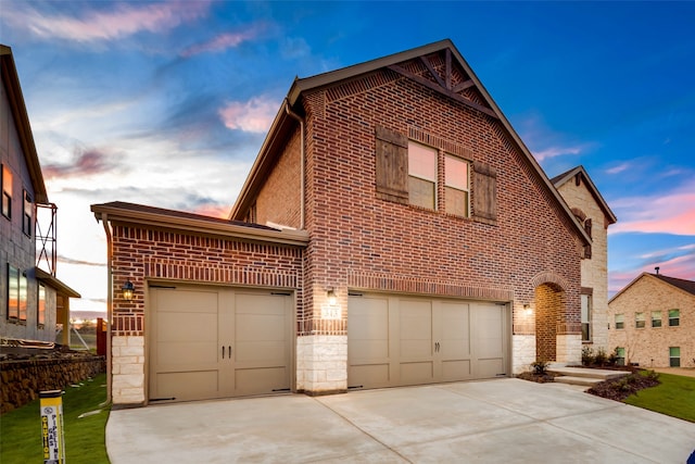 front facade featuring a garage