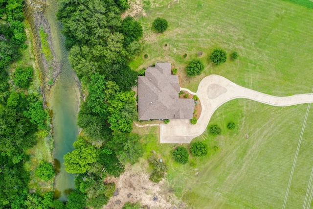 drone / aerial view featuring a rural view