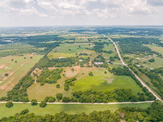 bird's eye view with a rural view