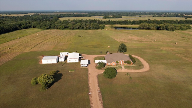 drone / aerial view featuring a rural view