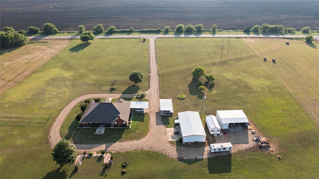 bird's eye view featuring a rural view