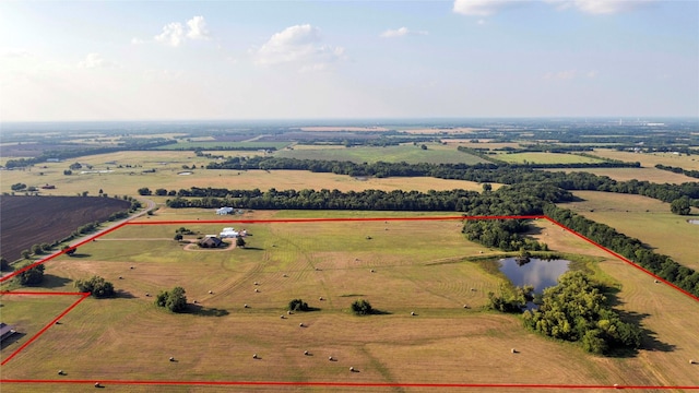 drone / aerial view featuring a rural view