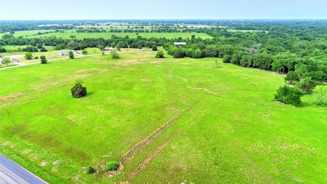 bird's eye view featuring a rural view