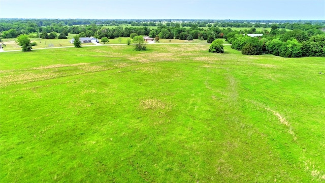 drone / aerial view with a rural view