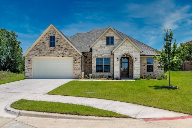 view of front of property featuring a front yard