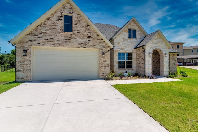 view of front of home with a front yard